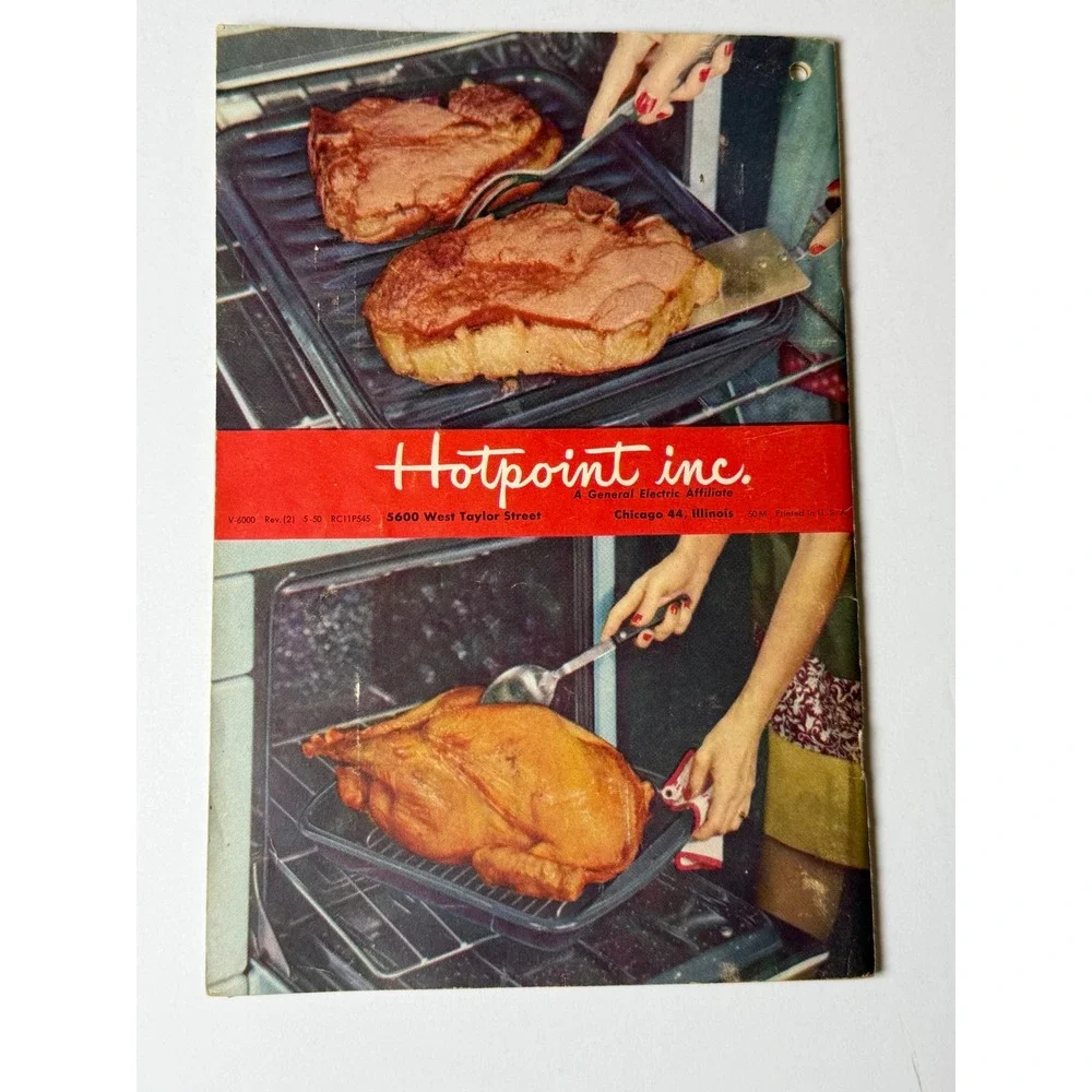 Vintage 1950 Hotpoint Electric Range Recipe Booklet Instruction Manual 5-50‎ MCM
